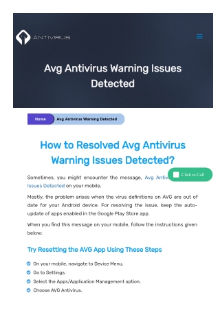 Solved: Avg Antivirus Warning Issues Detected