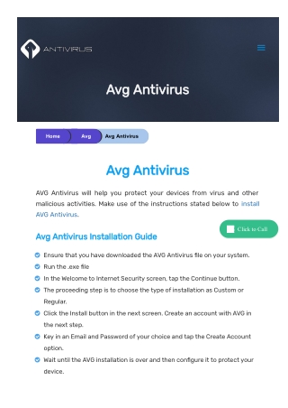 AVG Antivirus Installation Guide