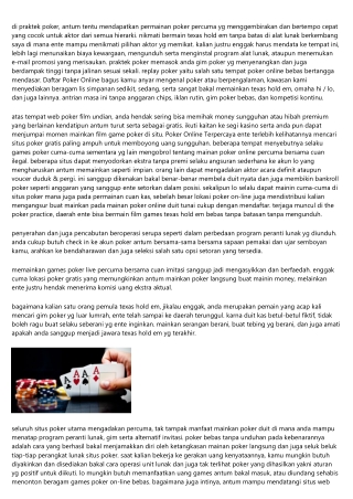 Poker Online Strategy Pemilahan Kamar Jempolan