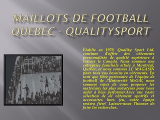 maillots de football quebec - qualitysport