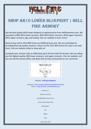 Shop AR10 Lower Blueprint | Hell Fire Armory