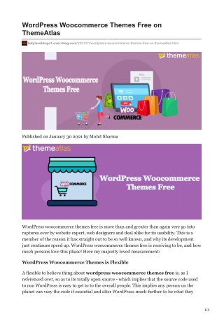 WordPress Woocommerce Themes Free on ThemeAtlas