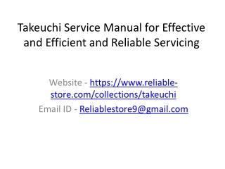 Takeuchi Service Manual