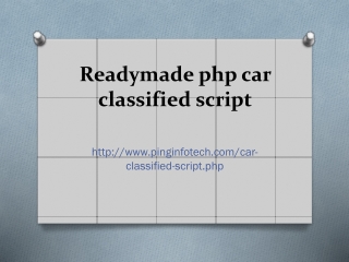 Readymade php car classified script