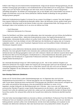 Der ultimative Guide für  Die Besten Schallzahnbürsten Im Test -- 2020