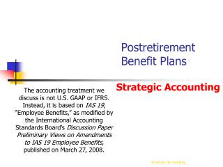 Postretirement Benefit Plans