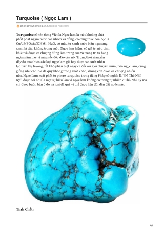 Turquoise ( Ngọc Lam )