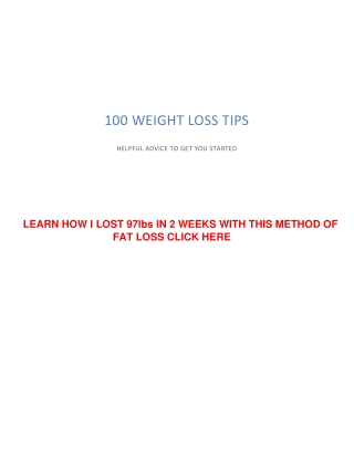 100_Weight_Loss_Tips