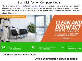 Disinfection Company Dubai