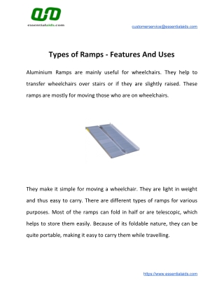 Types of Ramps - Features And Uses
