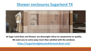 Shower enclosures Sugarland TX