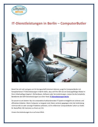 IT Dienstleistungen Berlin