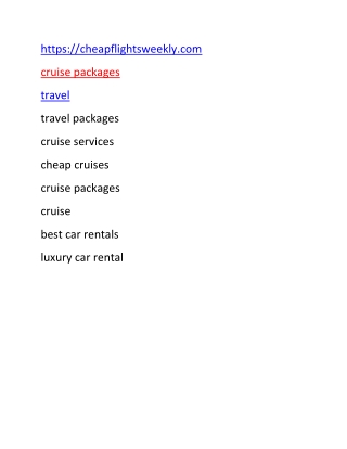 travel packages