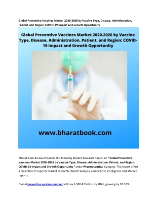 Global Preventive Vaccines Market 2020-2026