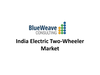 India Electric Two-Wheeler Market Analysis