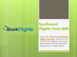 Southwest Flights From BWI