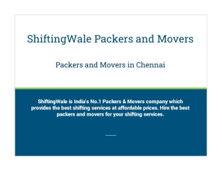 Packers and Movers in Chennai