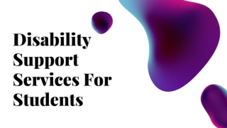 Disability Support Services For Students