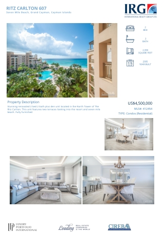 Buy Ritz Carlton 607-412454 - LDX Feed - IRG Cayman