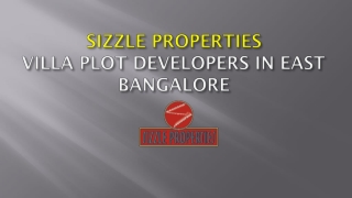 Plots for Investment for good Returns in Bangalore