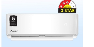 Koryo 1 Ton 3 Star Inverter Split AC