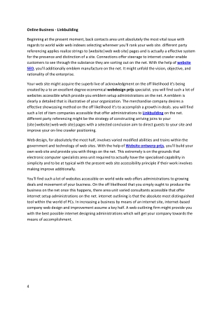 Online Business - Linkbuilding