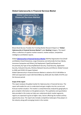 Global Cybersecurity in Financial Services Market