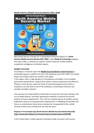 North America Mobile Security Market Research Report Forecast 2028