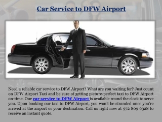 Car Service to DFW Airport