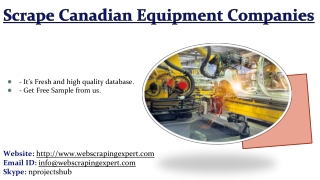 Scrape Canadian Equipment Companies
