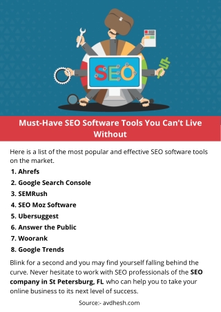 Must Have SEO Software Tools You Can’t Live Without
