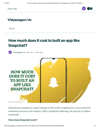 How much does it cost to built an app like Snapchat?