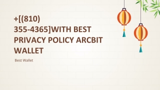 @! [(810) 355-4365]!@With best privacy policy Arcbit Wallet