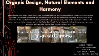 Organic Design, Natural Elements and Harmony