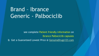 Generic Palbociclib Brand Ibrance Medication Cost and Side Effects