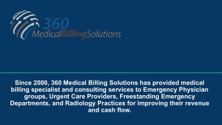 Michigan Urgent Care Medical Billing - 360 Medical Billing Solutions