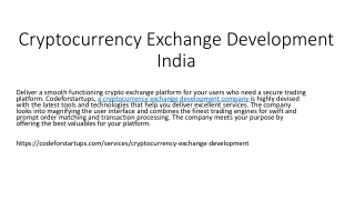 Cryptocurrency Exchange Development India