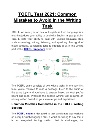 TOEFL Test 2021_Common Mistakes to Avoid in the Writing Task