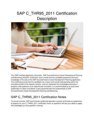 SAP C_THR95_2011 Certification Description