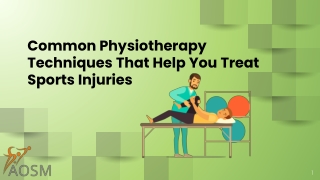 Common Physiotherapy Techniques That Help You Treat Sports Injuries