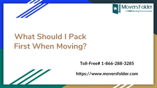 What Should I Pack First When Moving?