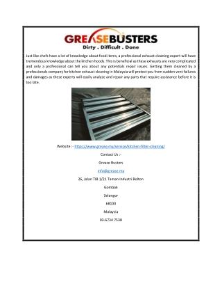 Kitchen Exhaust Hood System Cleaning in Malaysia | Grease.my