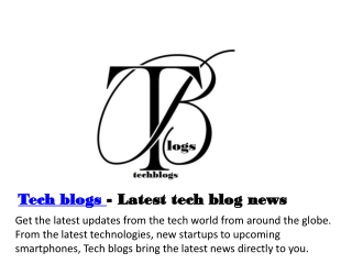 Tech blogs - Latest tech blog news