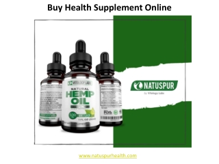 Buy Health Supplement Online - www.natuspurhealth.com