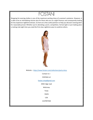 Party Dresses Online Usa | Fostani.com