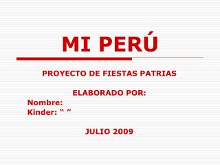 MI PERÚ