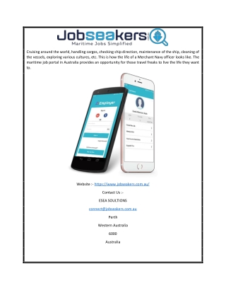 Australian Maritime Jobs | Jobseakers.com.au