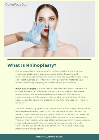 What Is Rhinoplasty