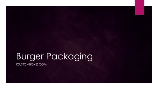 For Sale Custom Printed Burger Packaging