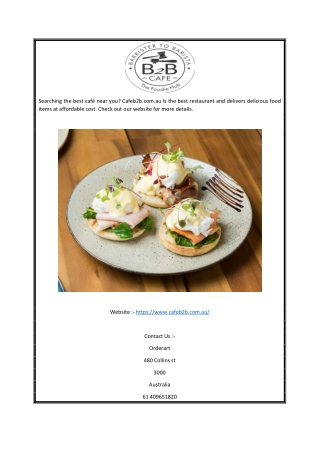 Cafe Near Me | Cafeb2b.com.au